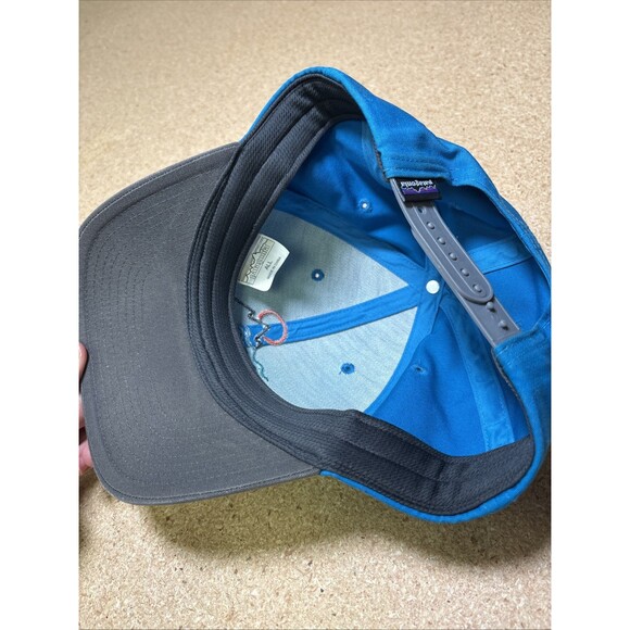 Patagonia Live Simply Mountain Sun Waves Hat Cap Snapback Adjustable Blue - Picture 3 of 4